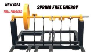 How To Make Flywheel Spring Machine Full Prosses Free Energy Generator With 5 Spring