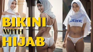 bikini with hijab ki bilder erstellen   ai art