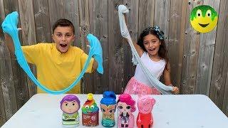 Heidi and Zidane Making New Colorful Slime