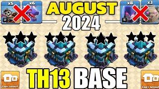 TOP 5 BEST TH13 WAR BASE LINK 2024  TH13 TOURNAMENT BASE LINK  TH13 LAYOUT CLASH OF CLANS