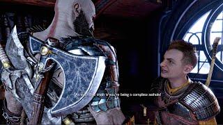 God of War 5 Ragnarok - Atreus Insults Kratos & Transforms Scene 4K 60FPS PS5