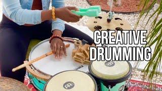 Creative Drumming on Tiny Drum Set  Ezekiel John  Okay  Drum Cover