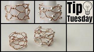 Wire Basket Weave Ring Jewelry Making Tutorial