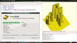OpenSCAD  Rapid Prototyping mit Fingerfarben … Ein Bild wird zur 3D Oberfläche