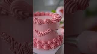 Red Velvet Heart Cake ️  #shorts #valentinesday #pinkcake