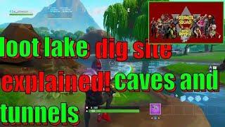 Fortnite Loot Lake Dig Site Explained Caves & Tunnels  Fortnite Battle Royale