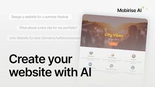 Create your website with AI – Mobirise Website Builder