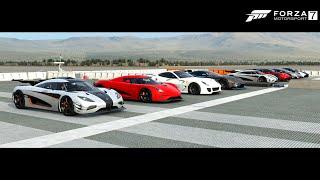 Top 24 Worlds Fastest Hypercars Drag Race - Forza Motorsport 7