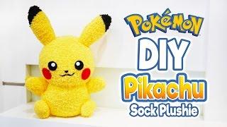 DIY Pikachu Sock Plushie with Free Pattern Cute Pokemon Tutorial