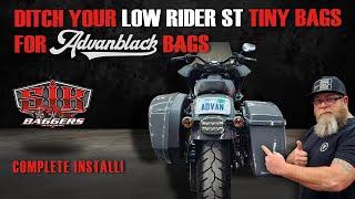 Upgrading Your Low Rider ST Mounting Color-Matched Advanblack Touring Model Saddlebags MORE ROOM