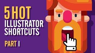 Adobe ILLUSTRATOR cc KEYBOARD SHORTCUTS  5 Hot KEYS  Part 1