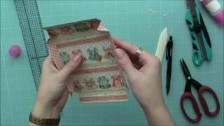 Коробка из бумаги скрапбукинг paper box tutorial