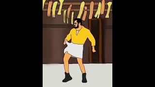 Yentamma - funny dance   kisi ka Bhai kisi ki jaan  2D animation #salmankhan  #youtubeshorts