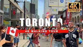  Toronto Canada Walking Tour - Downtown Bloor & Yonge Street 4K Ultra HDR60fps