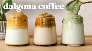 DALGONA COFFEE Recipes ️ 3 FLAVORS 3 FROTHY Techniques