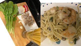 Easy dinner Creamy Spaghetti Creamy spaghetti with Campbell’s mushroom soupDinner in less than 15m