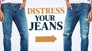 How To Distress Your Denim In 3 Minutes DIY Video Tutorial