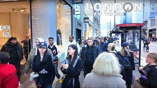  Walking along OXFORD STREET LONDON -The Famous Shopping Street in Central London -London Walk 4K