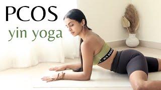 Relaxing Yoga For PCOS Hormonal Imbalances & Irregular Periods  Part - 6  Yin PCOS Yoga