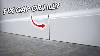 How To Fix Baseboard With BIG GAPS Or Doesnt Meet Up Tips And Tricks Tutorial DIY  For Beginners