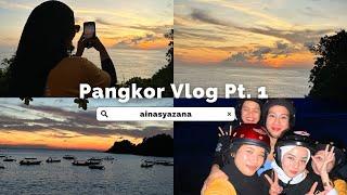 PANGKOR PT.1 sunset view fire showbeach view#pangkorisland #marinaisland #malaysia #pulaupangkor