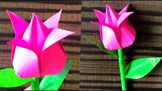 How to make paper Flower Origami lotus flower   easy lotus flower  lotus paper craft