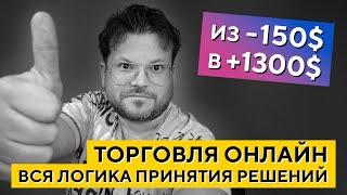 Как заработать +1300$ по шагам Онлайн торговля логика решений - Денис Стукалин