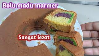 Bolu madu marmer lezat..dan mudah cara buatnya