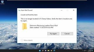 Cannot Delete Folder – Item Not Found. This Item Is No Longer Located in Solved