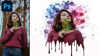 Dripping Effect  Splatter Effect  Photoshop Editing Tutorial