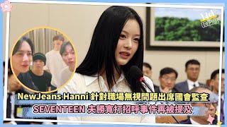 NewJeans Hanni針對職場無視問題出席國會監查  SEVENTEEN夫勝寬打招呼事件再被提及