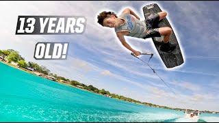 13 YEAR OLD GOES WAKEBOARDING - MAX SAIA