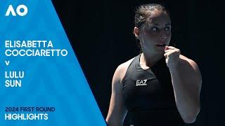 Elisabetta Cocciaretto v Lulu Sun Highlights  Australian Open 2024 First Round
