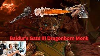 Baldurs Gate 3 Dragonborn Monk run. Escaping the ship
