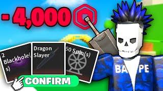I bought 100+ DAILY SPINS in Combat Warriors Roblox