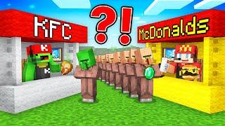 JJ McDonalds vs Mikey KFC Food Battle in Minecraft - Maizen