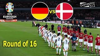 Germany vs Denmark - UEFA Euro 2024 - Round 16  Full Match  All Goals  PES Gameplay