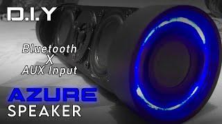 DIY PVC Pipe Bluetooth Speaker and AUX Input - Azure Light Edition