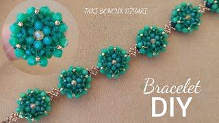 Evde şık bileklik yapımı Jewelry making at home.How to make beaded bracelet with biconeseed beads