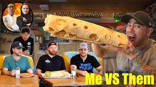 Taking On A MONSTER BURRITO Challenge Against A Team of 3  Me VS Them  HellthyJunkFood