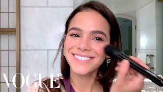 Blue Beetle Star Bruna Marquezines Guide to Brazilian Glow in the Winter  Beauty Secrets  Vogue