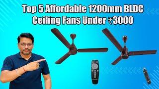 Top 5 Affordable 1200mm BLDC Ceiling Fans Under ₹3000🪭🪭  Best BLDC Ceiling Fans in 2024