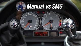 BMW M3 E46 0-100kmh SMG vs Manual