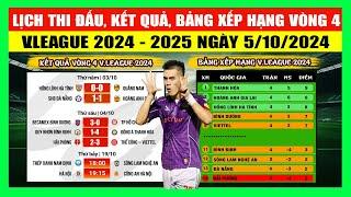 Lịch Thi Đấu Kết Quả Bảng Xếp Hạng Vòng 4 V.League 2024 - 2025 Ngày 510  HAGL Mất Ngôi Đầu Bảng