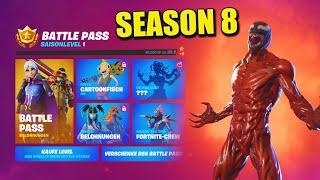 Fortnite Season 8 BATTLE PASS Alle Skins & Trailer in Deutsch