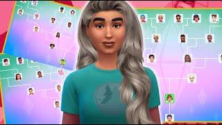 I made every sim in Every world related to each other  Sims 4 genealogy challenge
