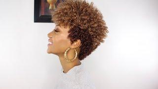 Tapered Cut Hairstyle Using Curlkalon Curls  Install + Cutting Process