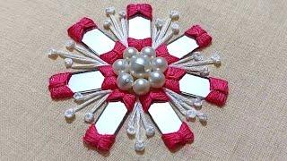 Amazing hand embroidery mirror work designhand embroideryhand craft