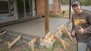 Pour A Concrete Slab Over A Concrete Slab #3 Porch Conversion Video