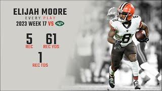 Elijah Moore Week 17  Every Target and Catch vs New York Jets  2023 NFL Highlights